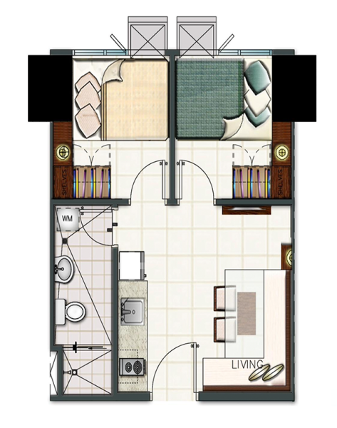 2-Bedroom (Tower 1 only)