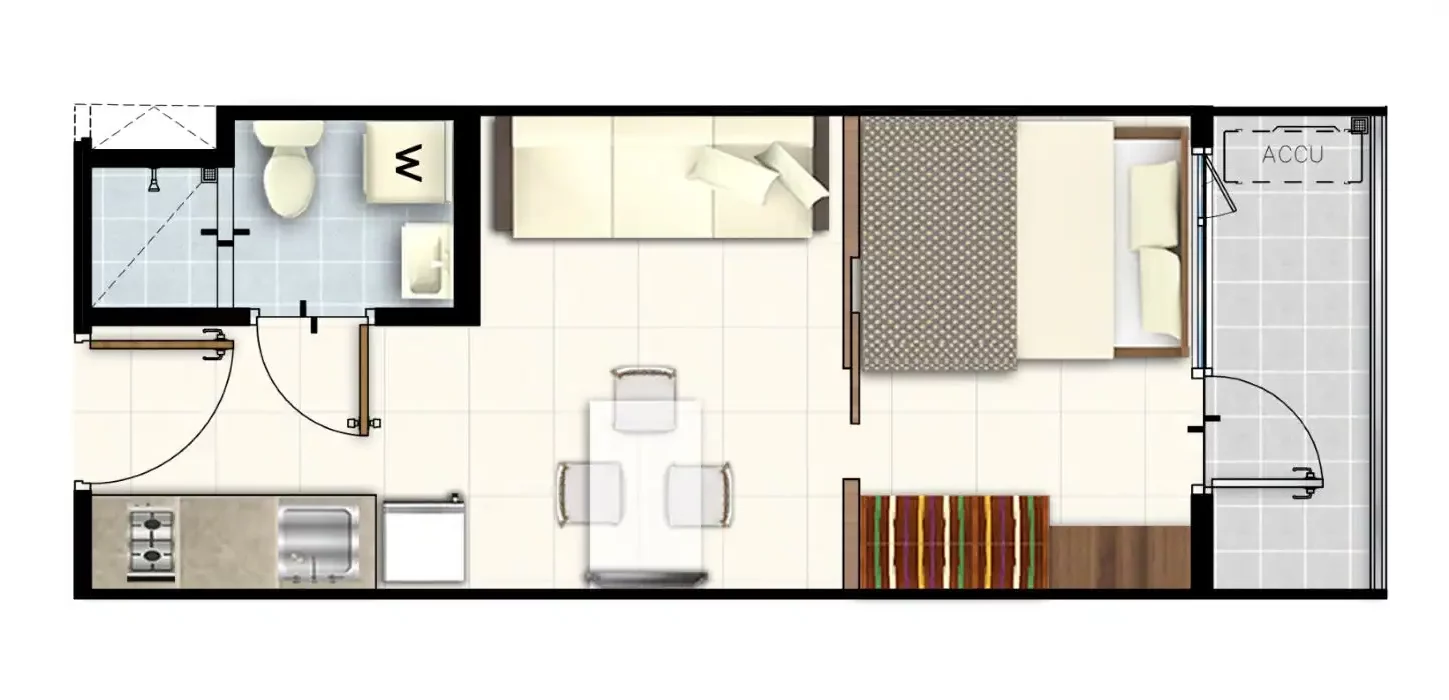 1-Bedroom-with-Balcony-±-25.65-sqm